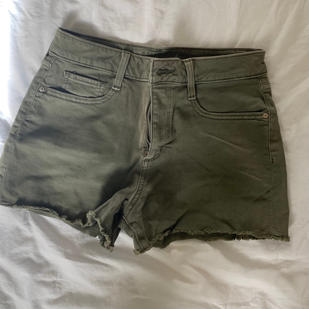 Olive Green High Waisted Arizona Shorts